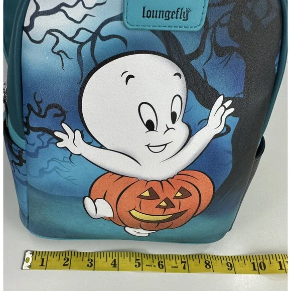 Loungefly Casper The Friendly Ghost Pumpkin Costume Mini Backpack Dark Forest - Picture 13 of 16
